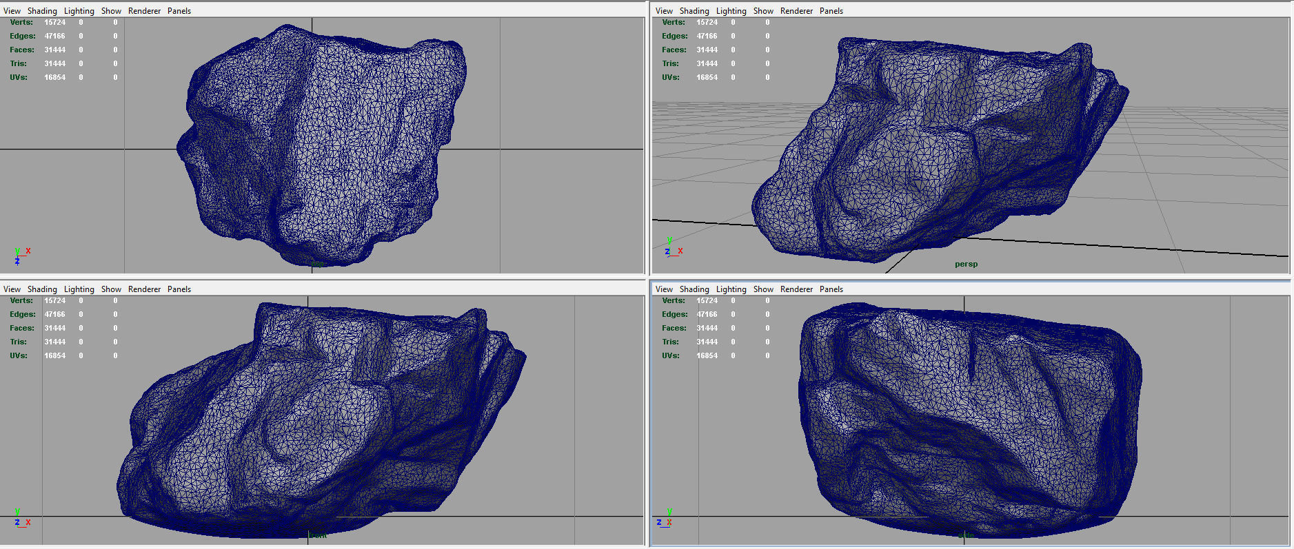 Stone rock 3D model_5
