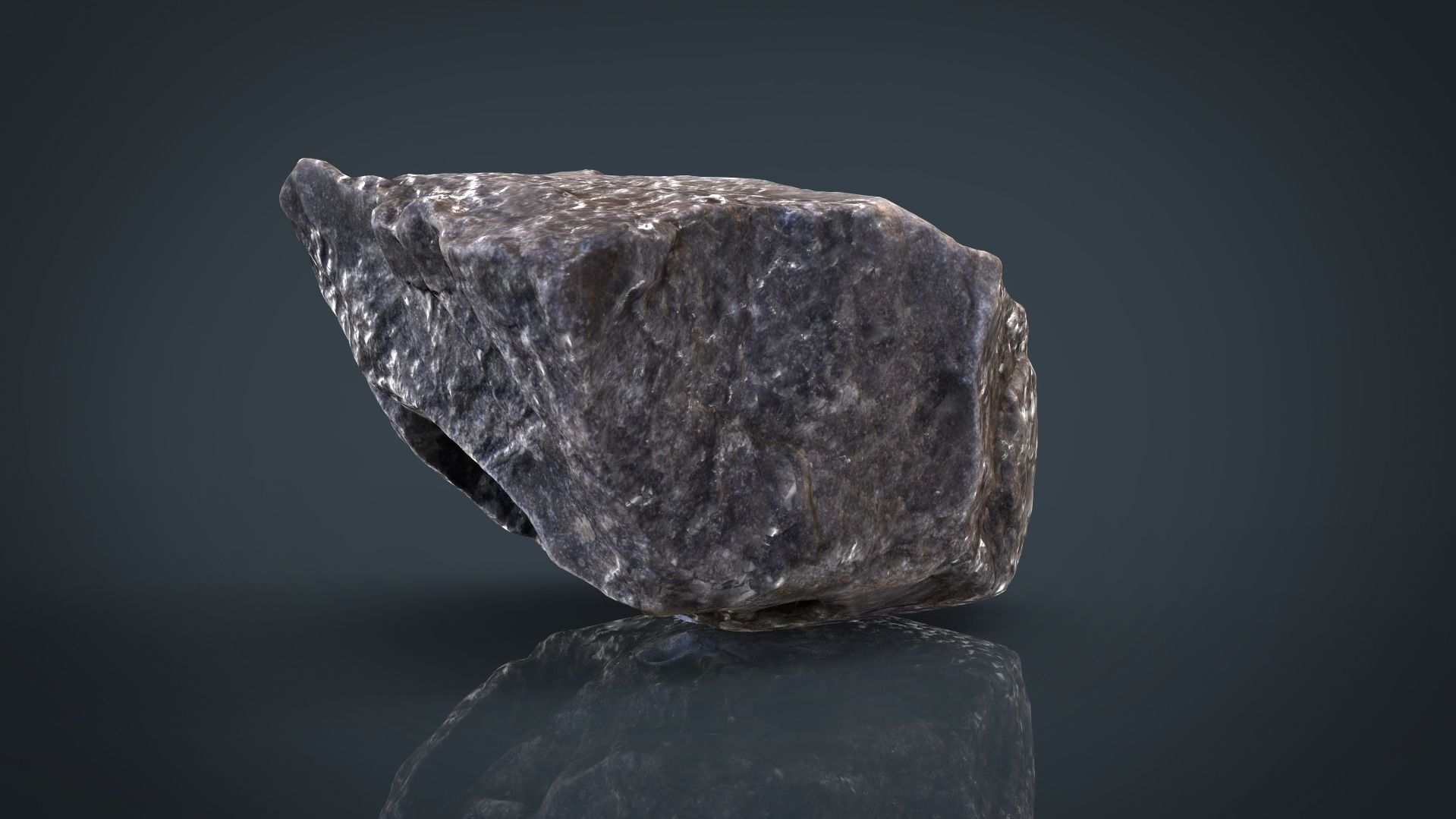 Stone rock 3D model_2