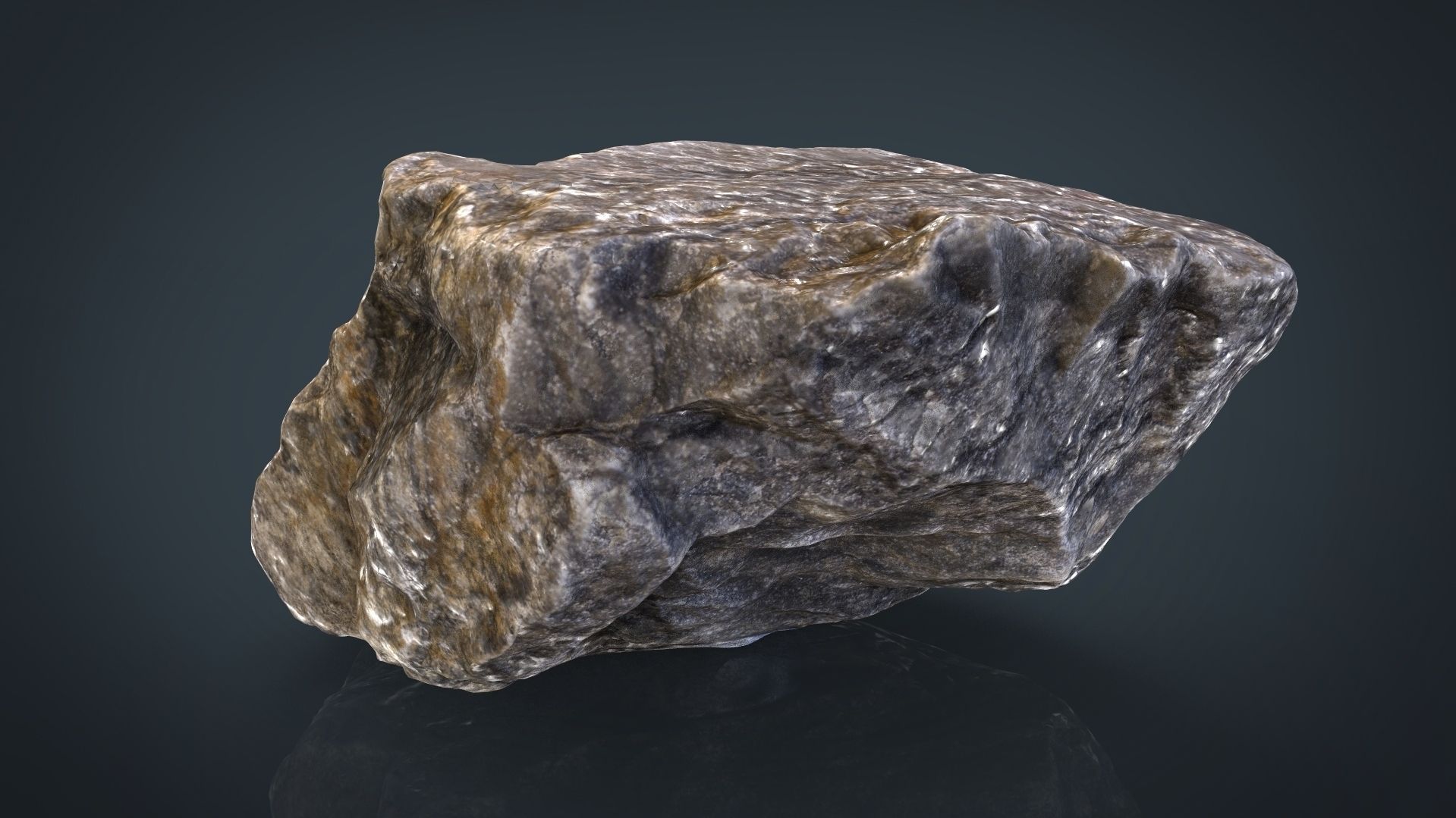 Stone rock 3D model_1