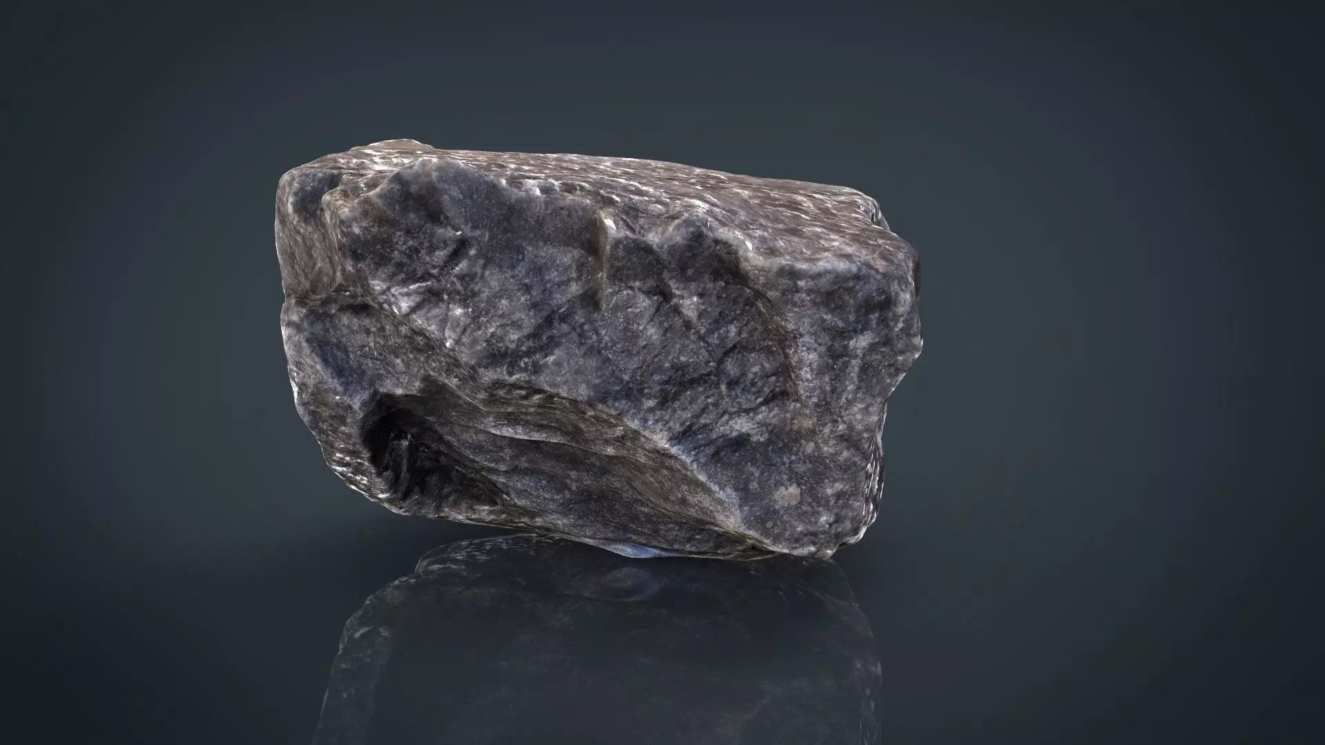 Stone rock 3D model_0