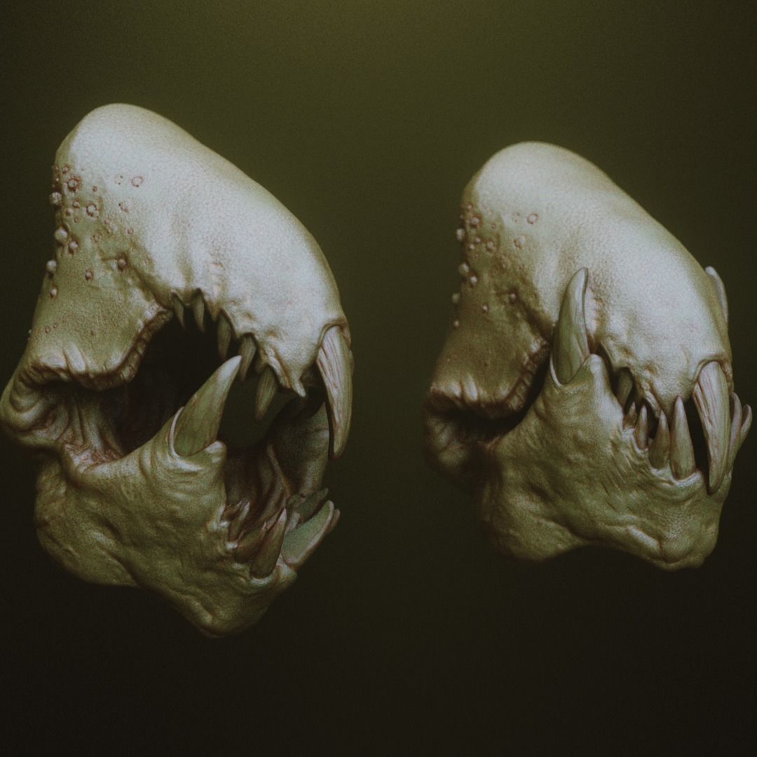 JAWS 2 - Another 33 Monster Mouths and Skulls IMM Brush and OBJs 3D model_2