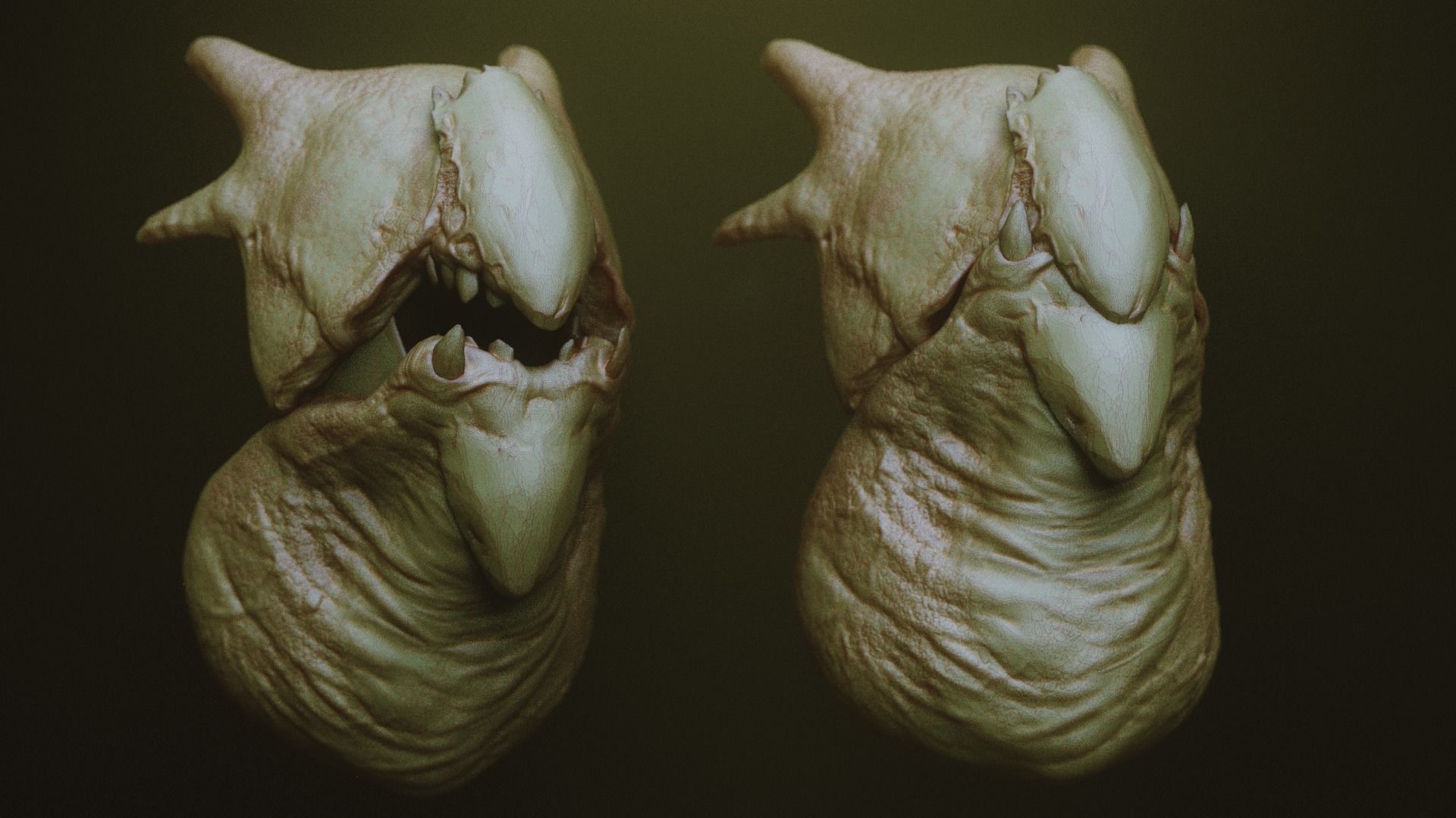 JAWS 2 - Another 33 Monster Mouths and Skulls IMM Brush and OBJs 3D model_6