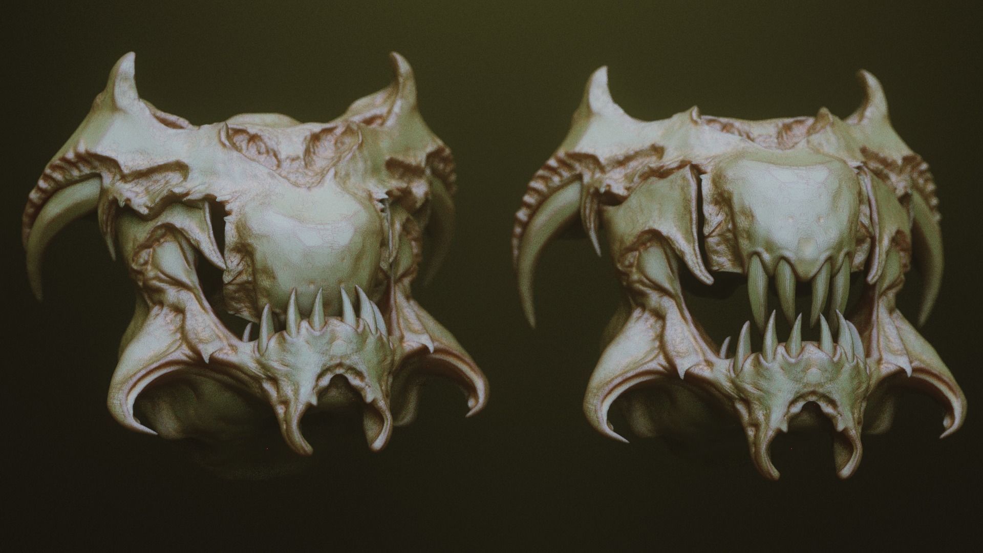 JAWS 2 - Another 33 Monster Mouths and Skulls IMM Brush and OBJs 3D model_28