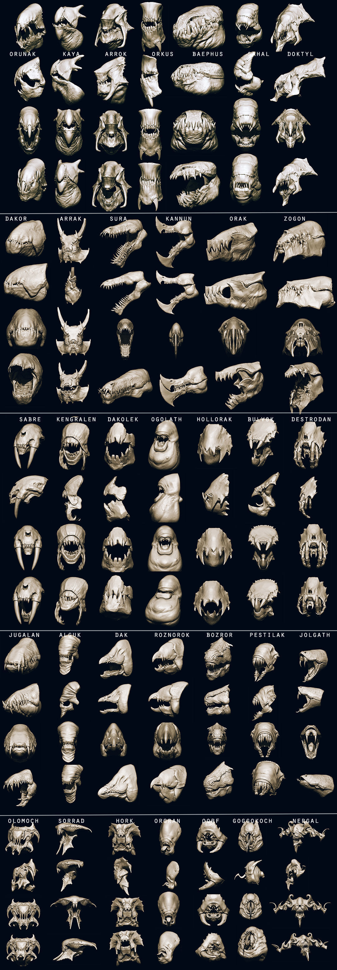 JAWS 2 - Another 33 Monster Mouths and Skulls IMM Brush and OBJs 3D model_39