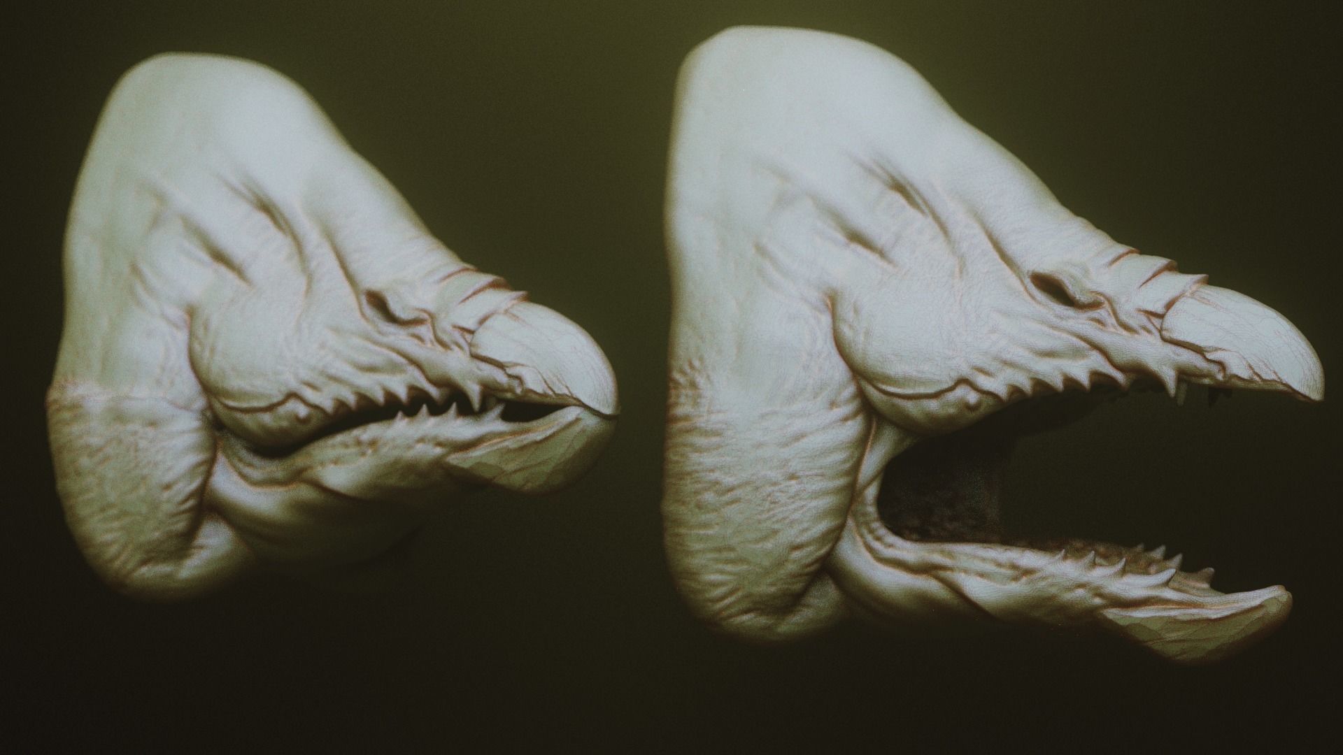 JAWS 2 - Another 33 Monster Mouths and Skulls IMM Brush and OBJs 3D model_26