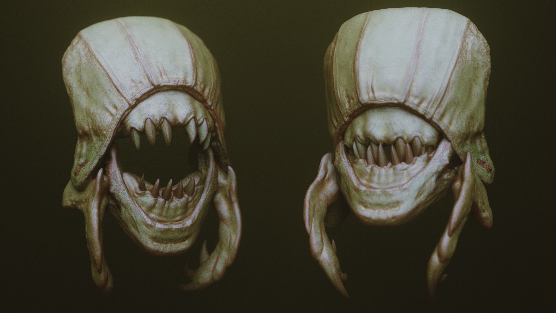 JAWS 2 - Another 33 Monster Mouths and Skulls IMM Brush and OBJs 3D model_17