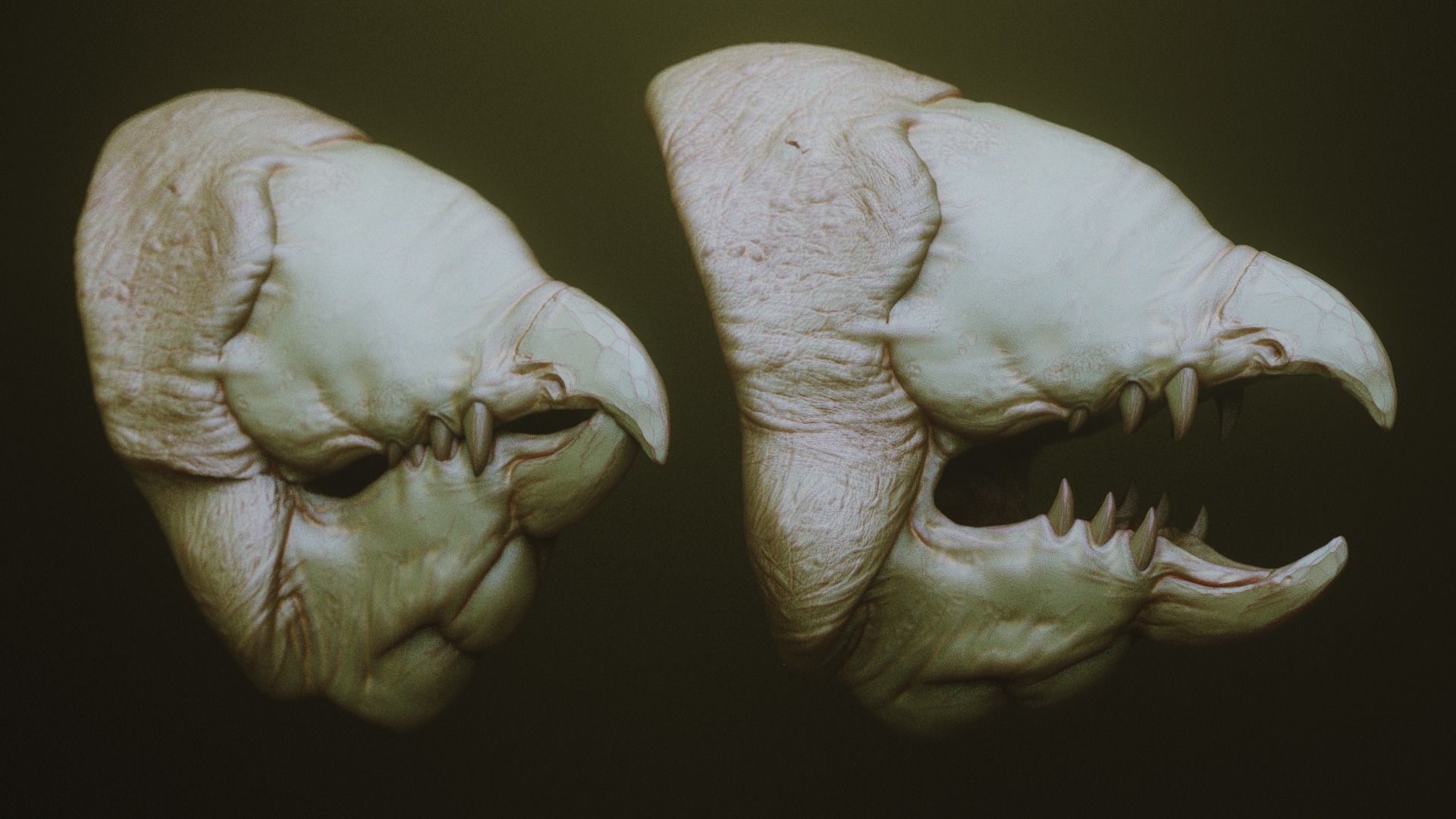 JAWS 2 - Another 33 Monster Mouths and Skulls IMM Brush and OBJs 3D model_23