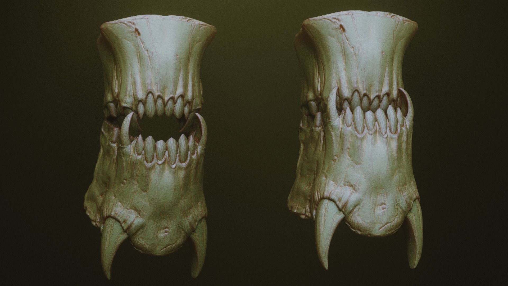 JAWS 2 - Another 33 Monster Mouths and Skulls IMM Brush and OBJs 3D model_7