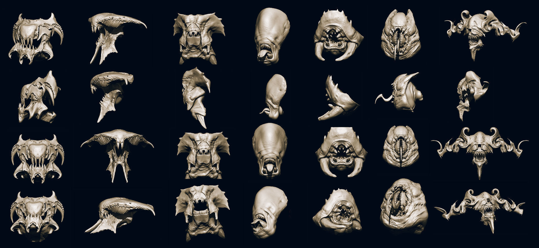 JAWS 2 - Another 33 Monster Mouths and Skulls IMM Brush and OBJs 3D model_37