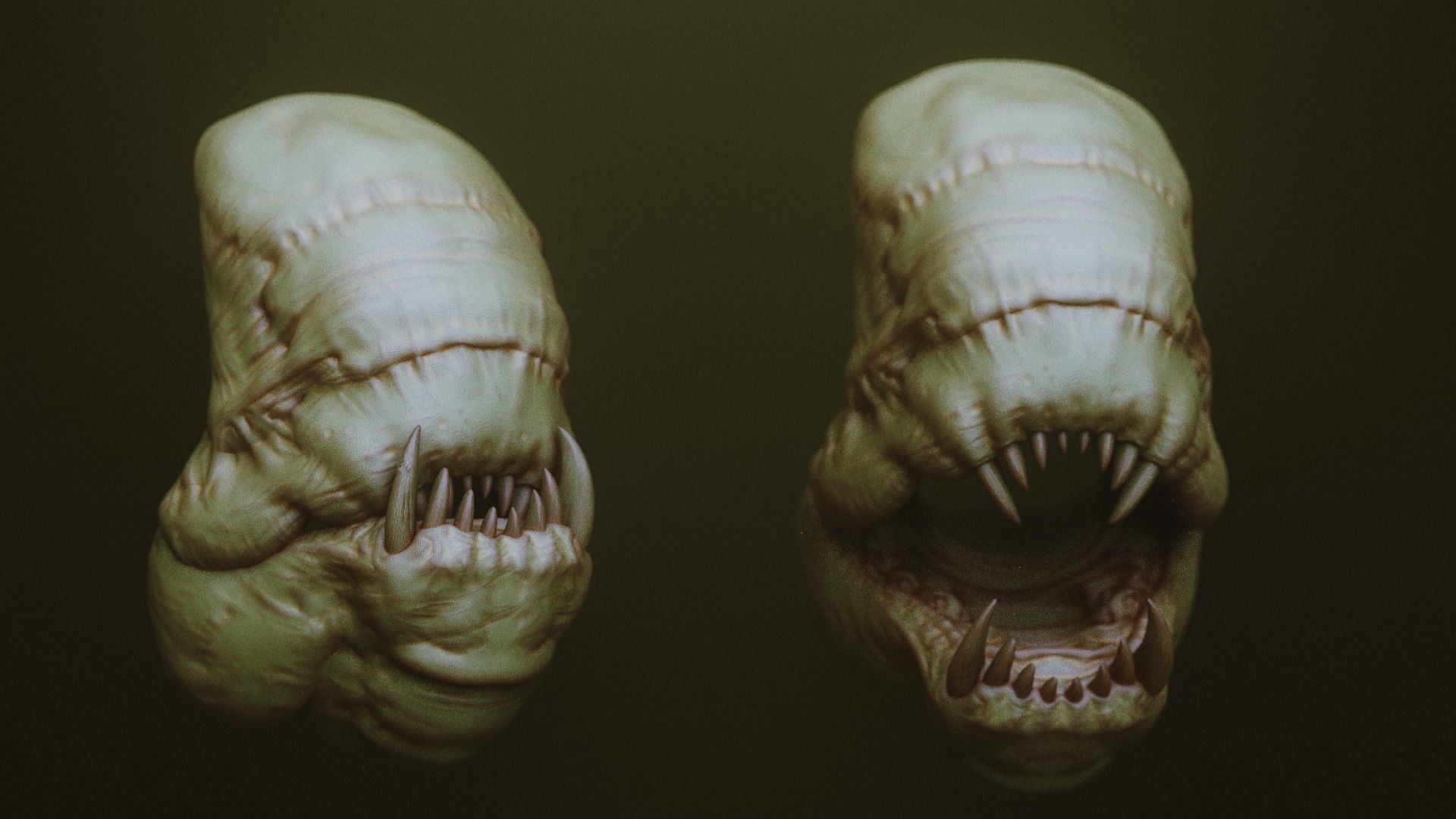 JAWS 2 - Another 33 Monster Mouths and Skulls IMM Brush and OBJs 3D model_5