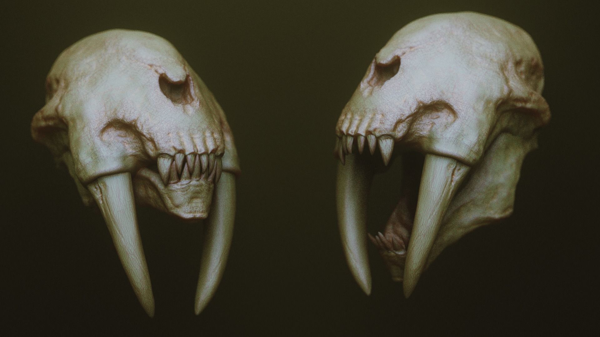 JAWS 2 - Another 33 Monster Mouths and Skulls IMM Brush and OBJs 3D model_15