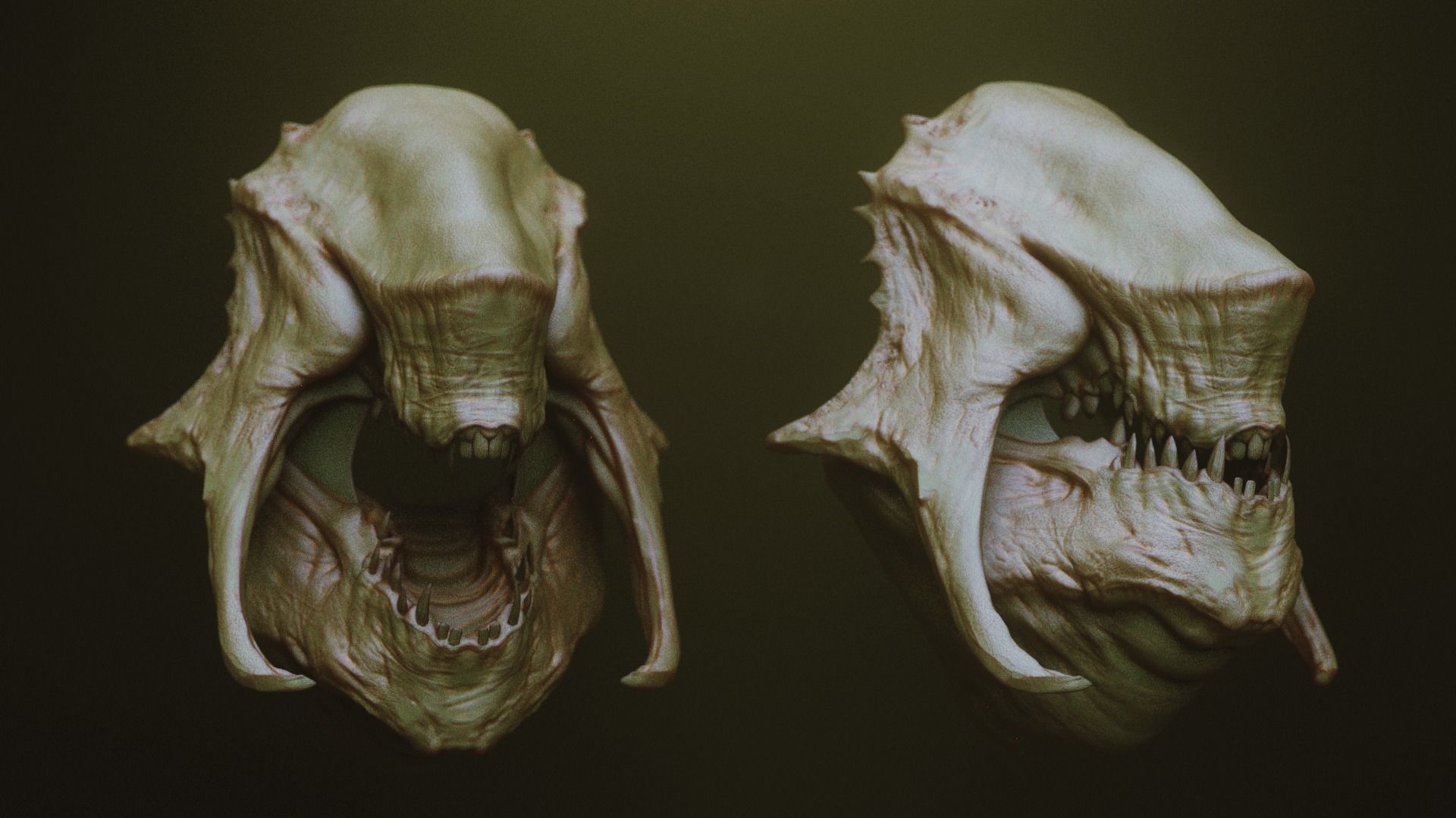 JAWS 2 - Another 33 Monster Mouths and Skulls IMM Brush and OBJs 3D model_4