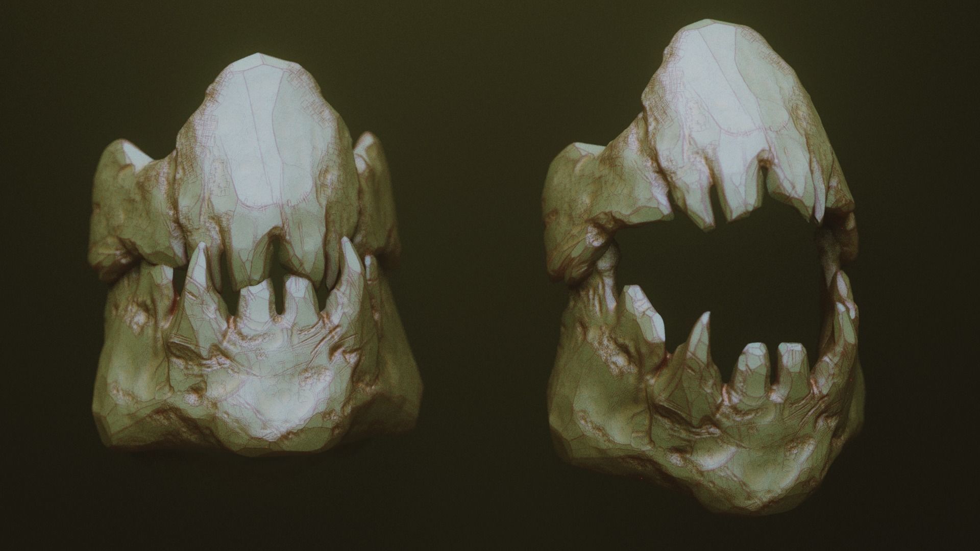 JAWS 2 - Another 33 Monster Mouths and Skulls IMM Brush and OBJs 3D model_18