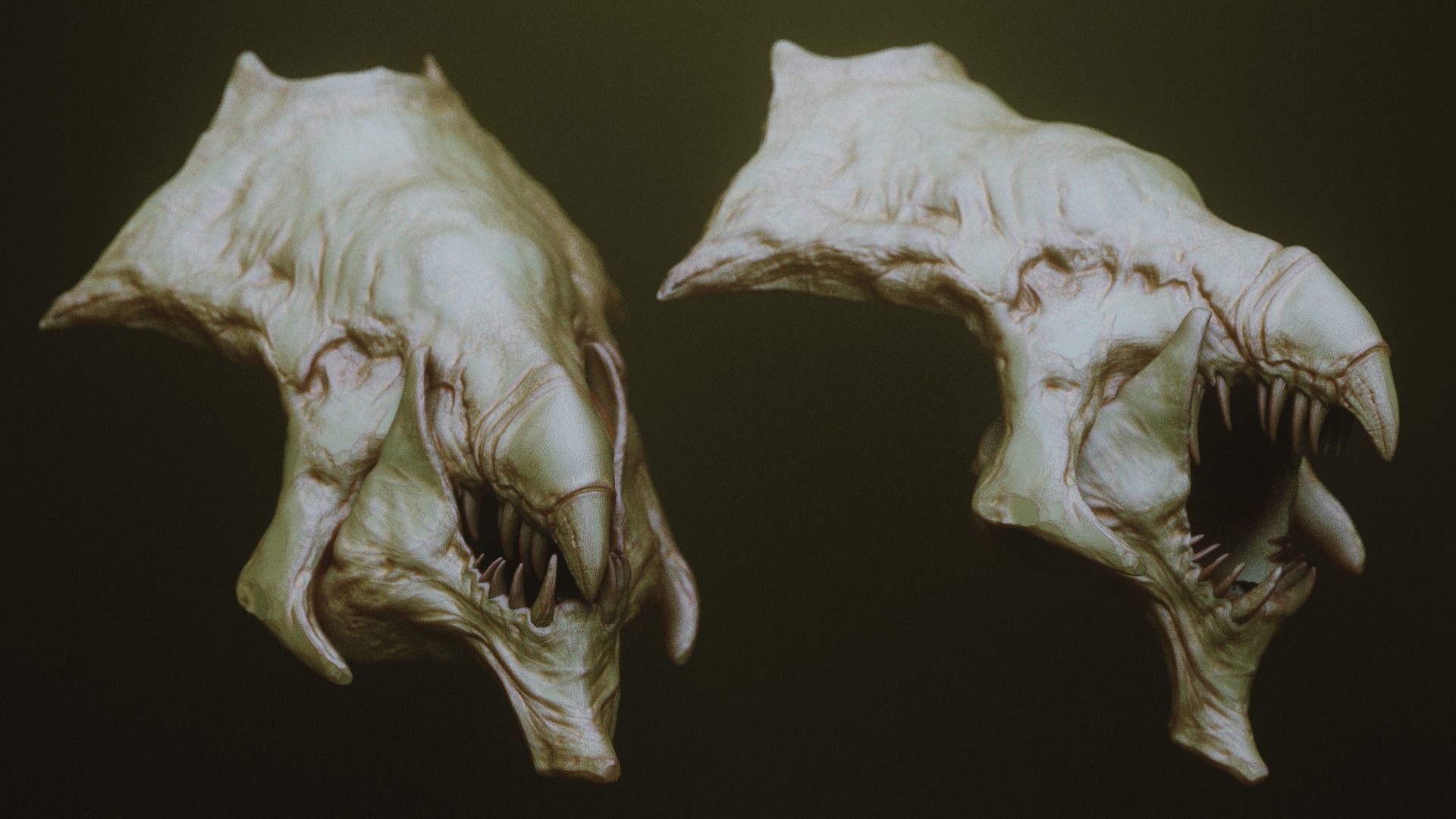 JAWS 2 - Another 33 Monster Mouths and Skulls IMM Brush and OBJs 3D model_9