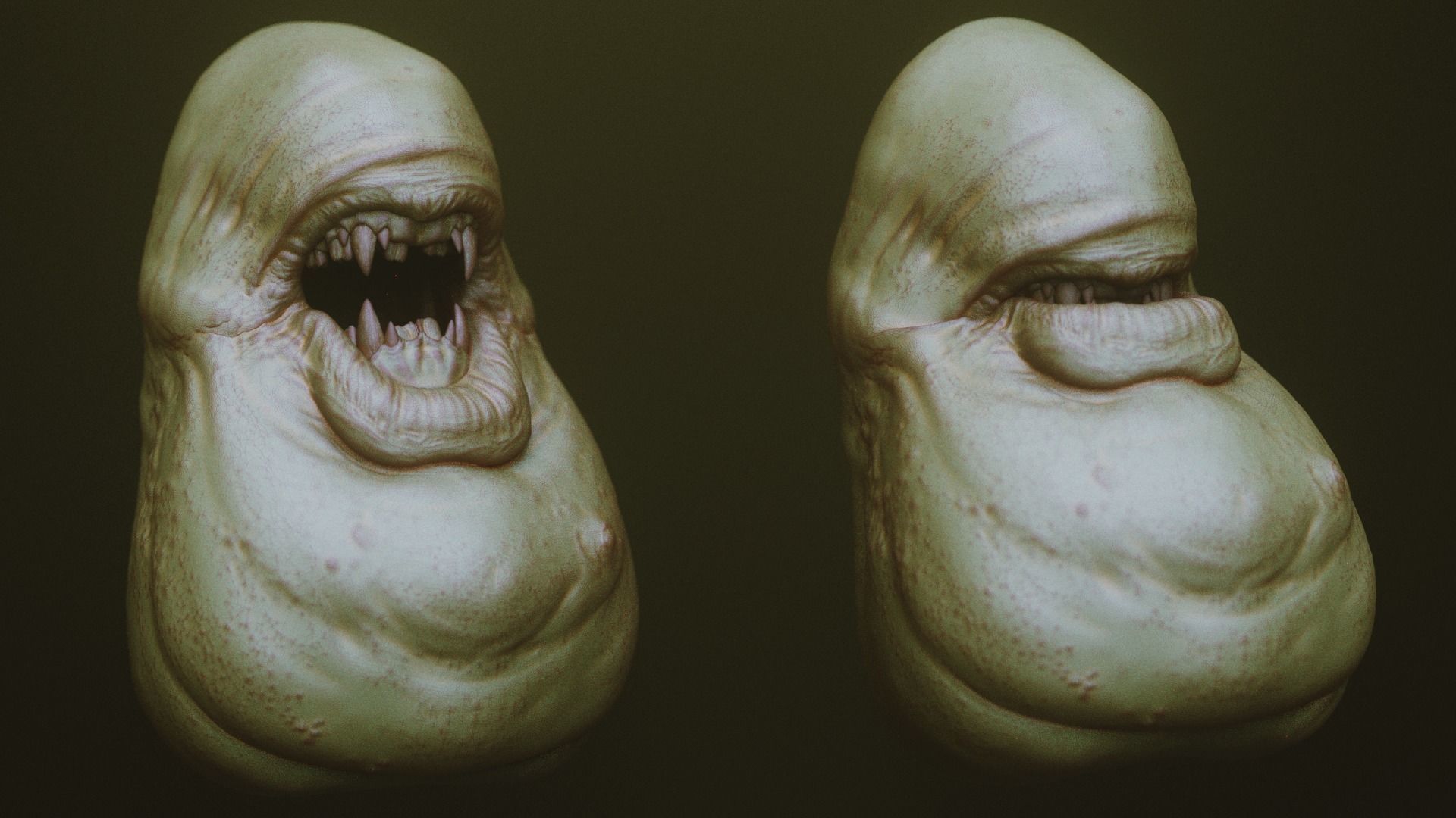 JAWS 2 - Another 33 Monster Mouths and Skulls IMM Brush and OBJs 3D model_19