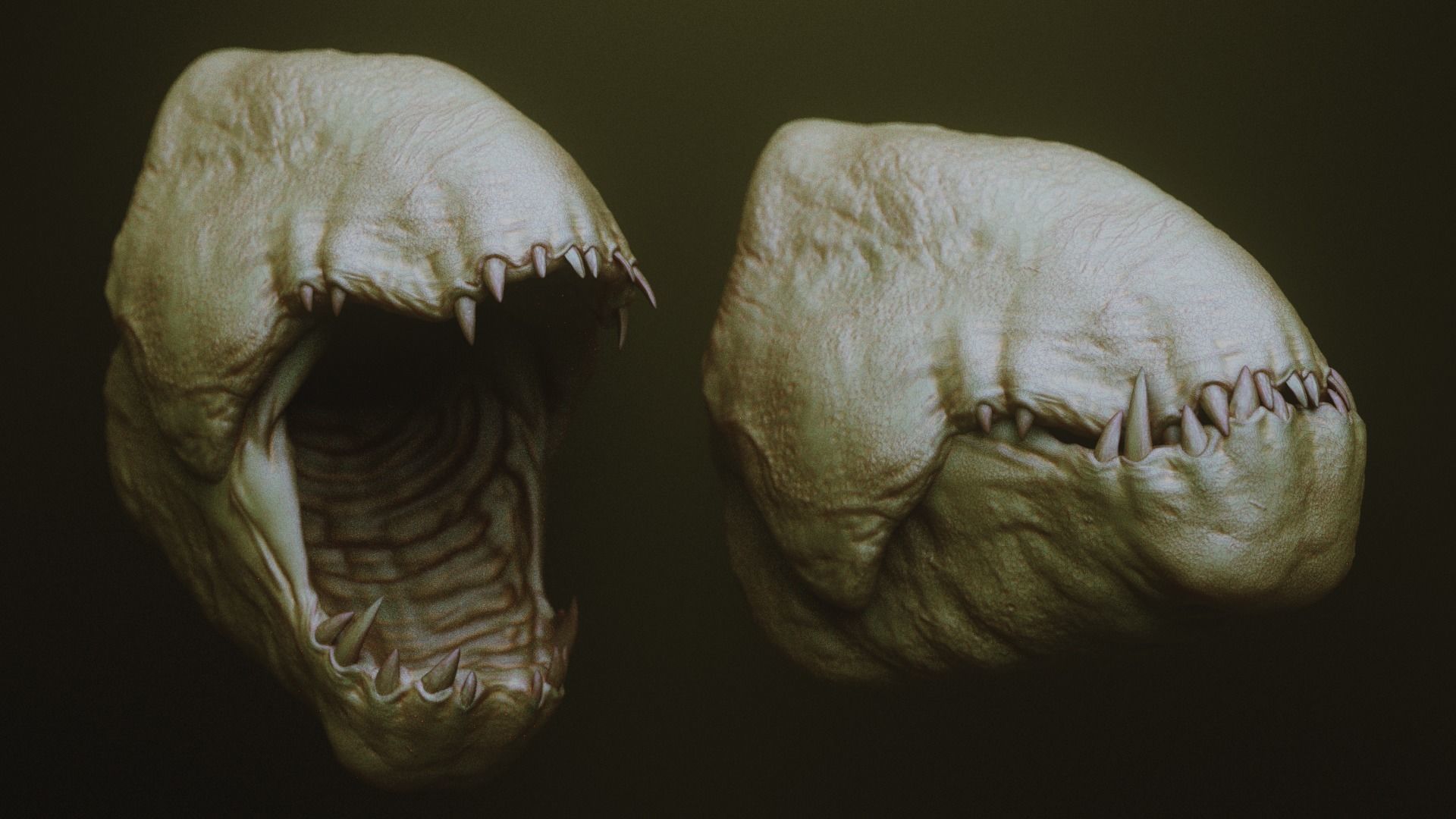 JAWS 2 - Another 33 Monster Mouths and Skulls IMM Brush and OBJs 3D model_8