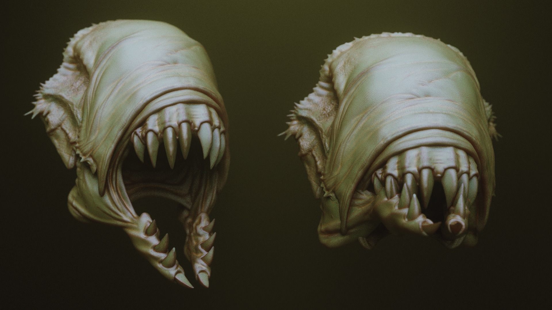 JAWS 2 - Another 33 Monster Mouths and Skulls IMM Brush and OBJs 3D model_25