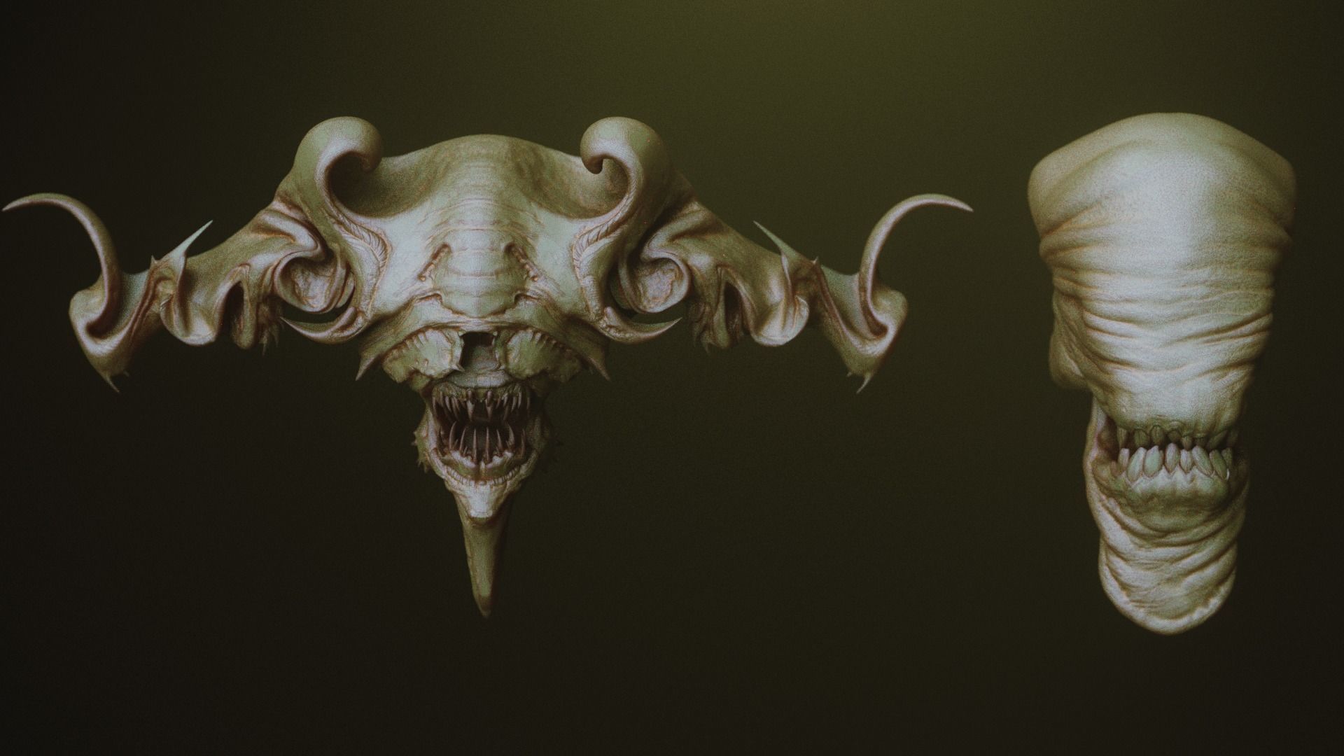 JAWS 2 - Another 33 Monster Mouths and Skulls IMM Brush and OBJs 3D model_32