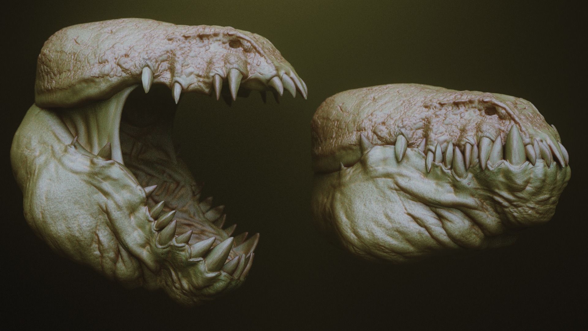 JAWS 2 - Another 33 Monster Mouths and Skulls IMM Brush and OBJs 3D model_3