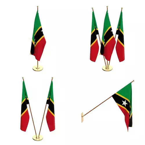 Saint Kitts And Nevis Flag Pack