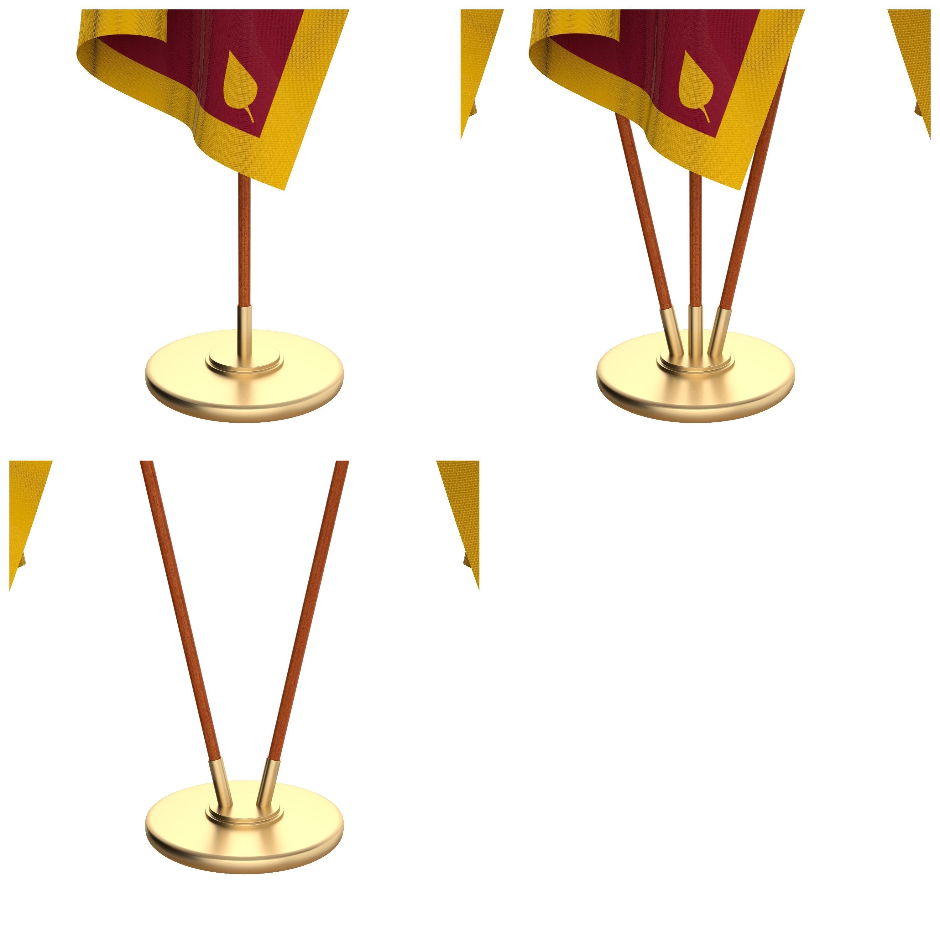 Sir Lanka Flag Pack 3D model_2