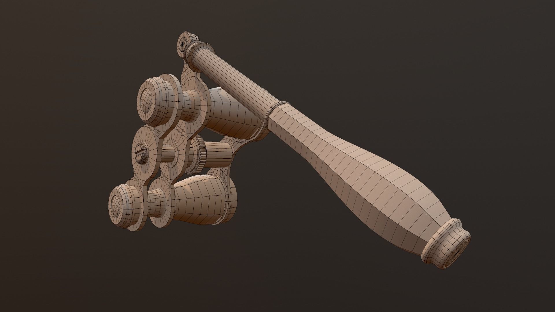 Theatral Glasses Low-poly 3D model_10