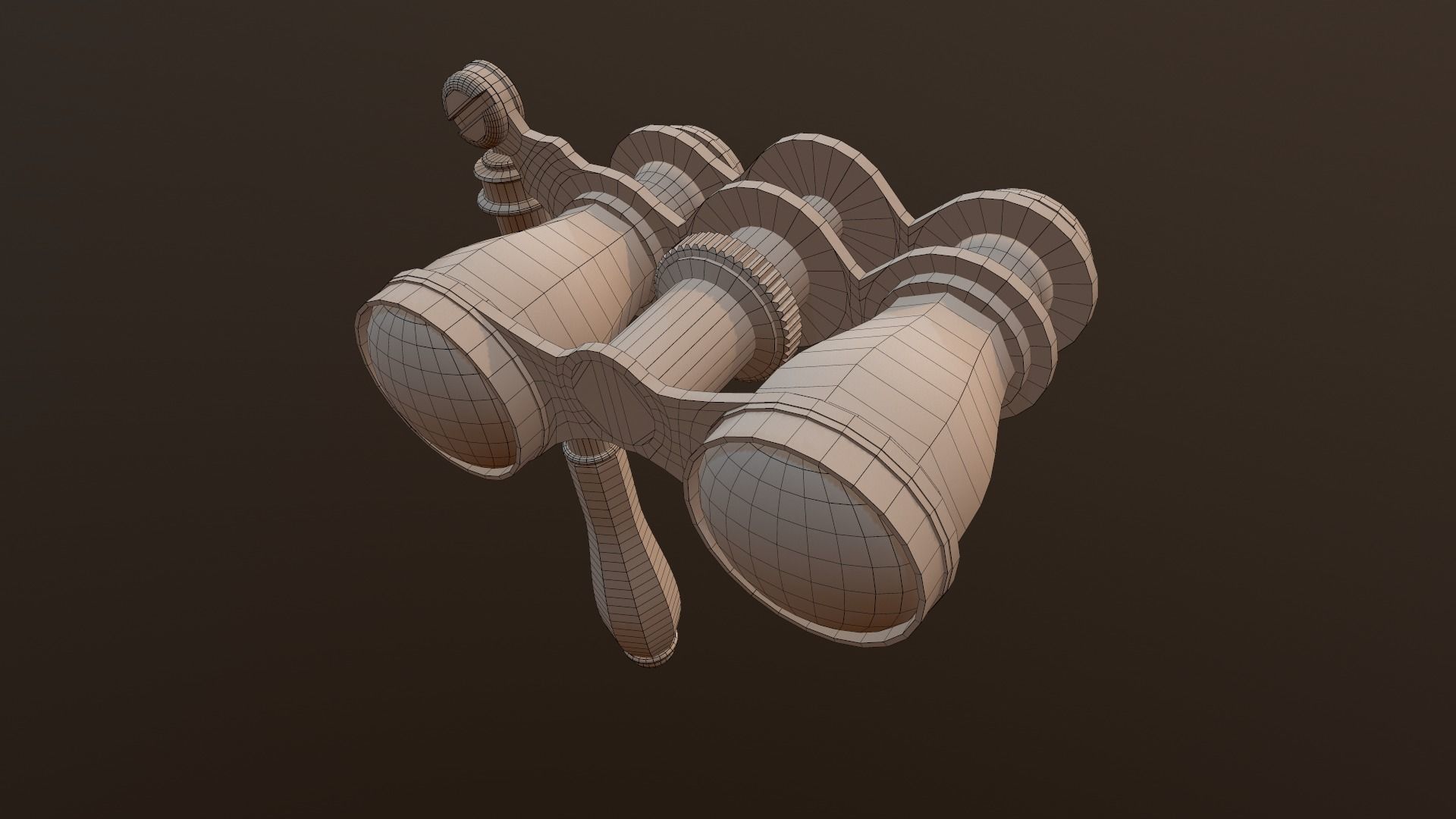 Theatral Glasses Low-poly 3D model_7