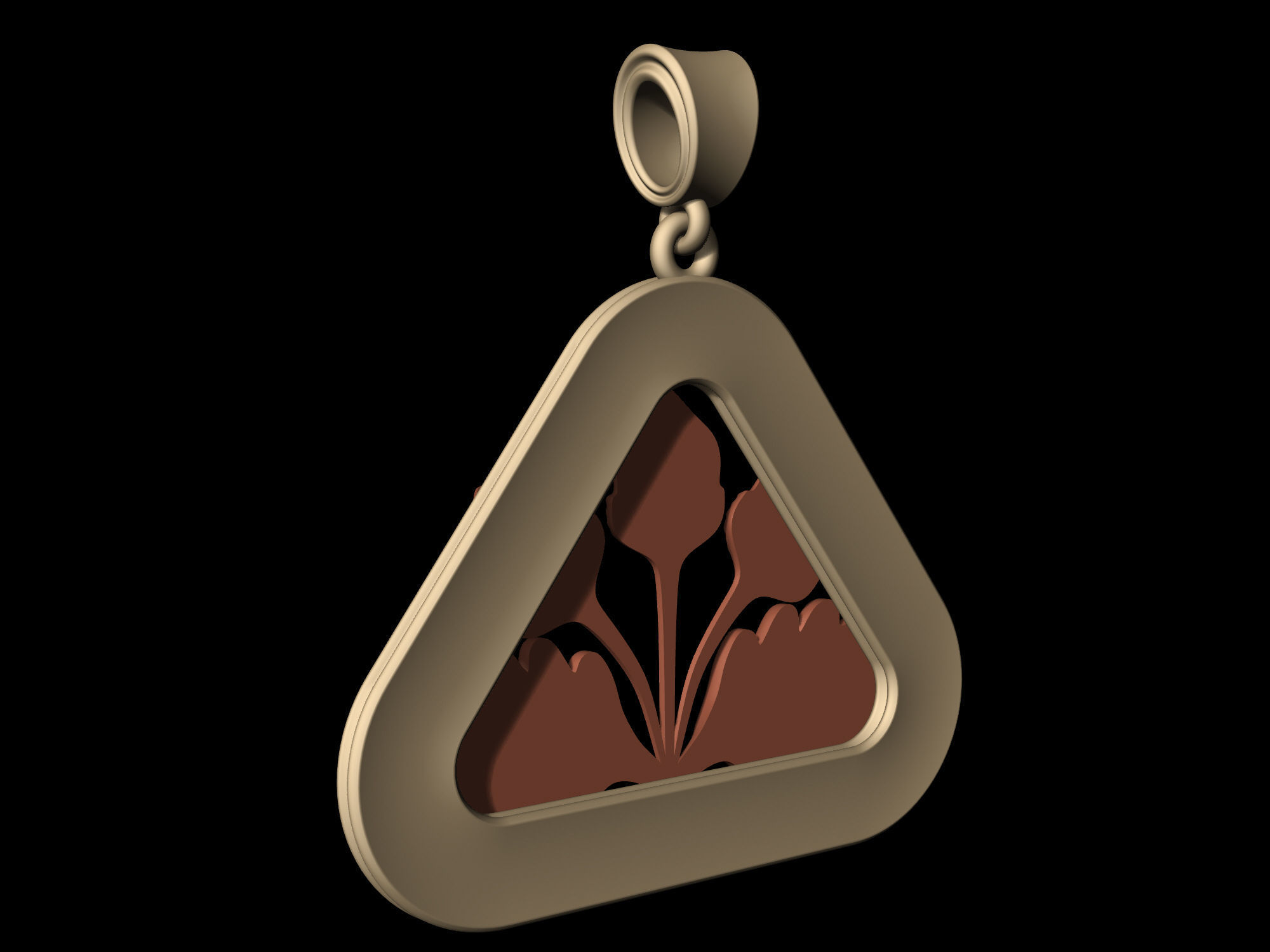 Closed Lotus pendant  3D print model_9