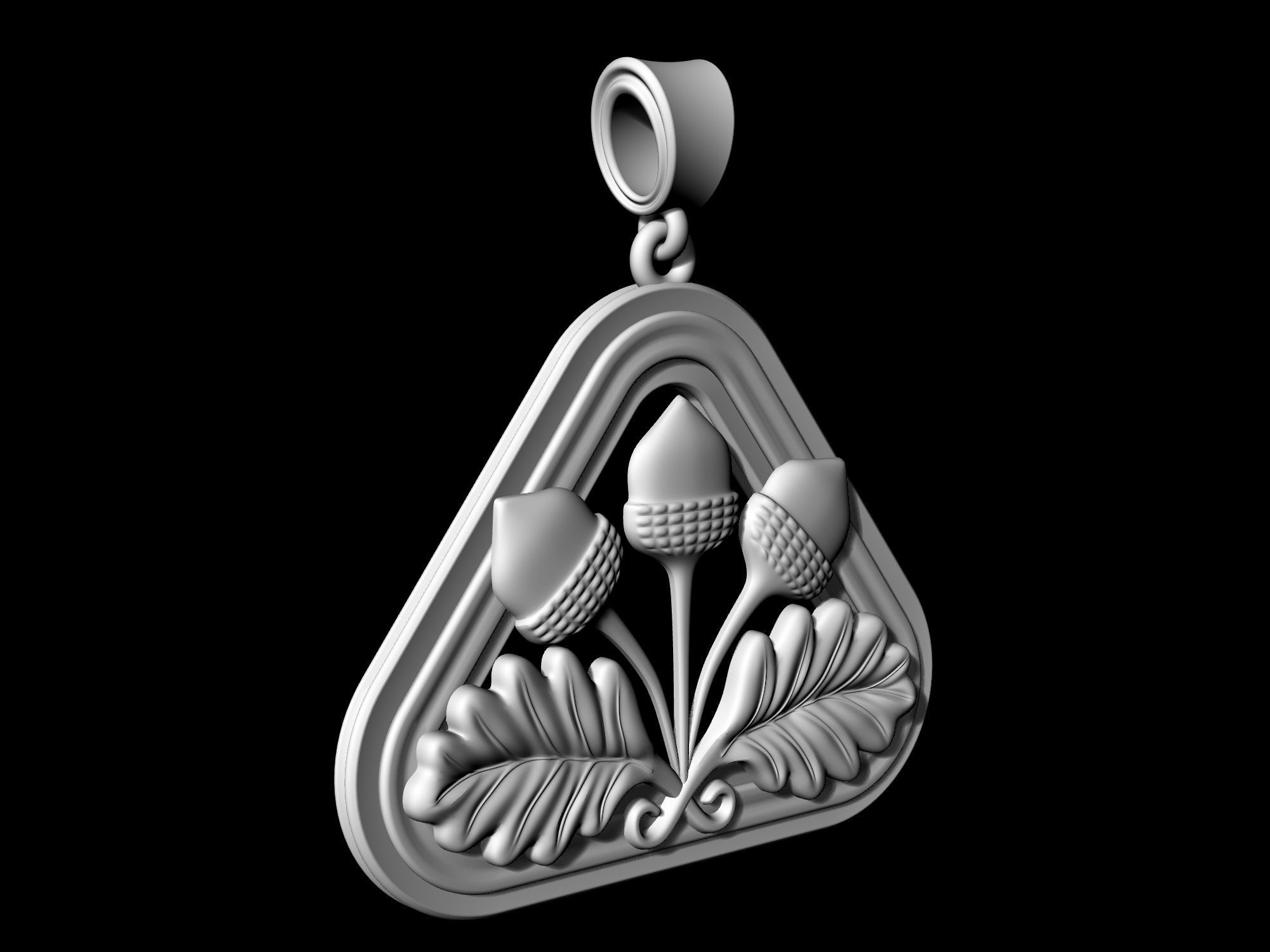 Closed Lotus pendant  3D print model_13