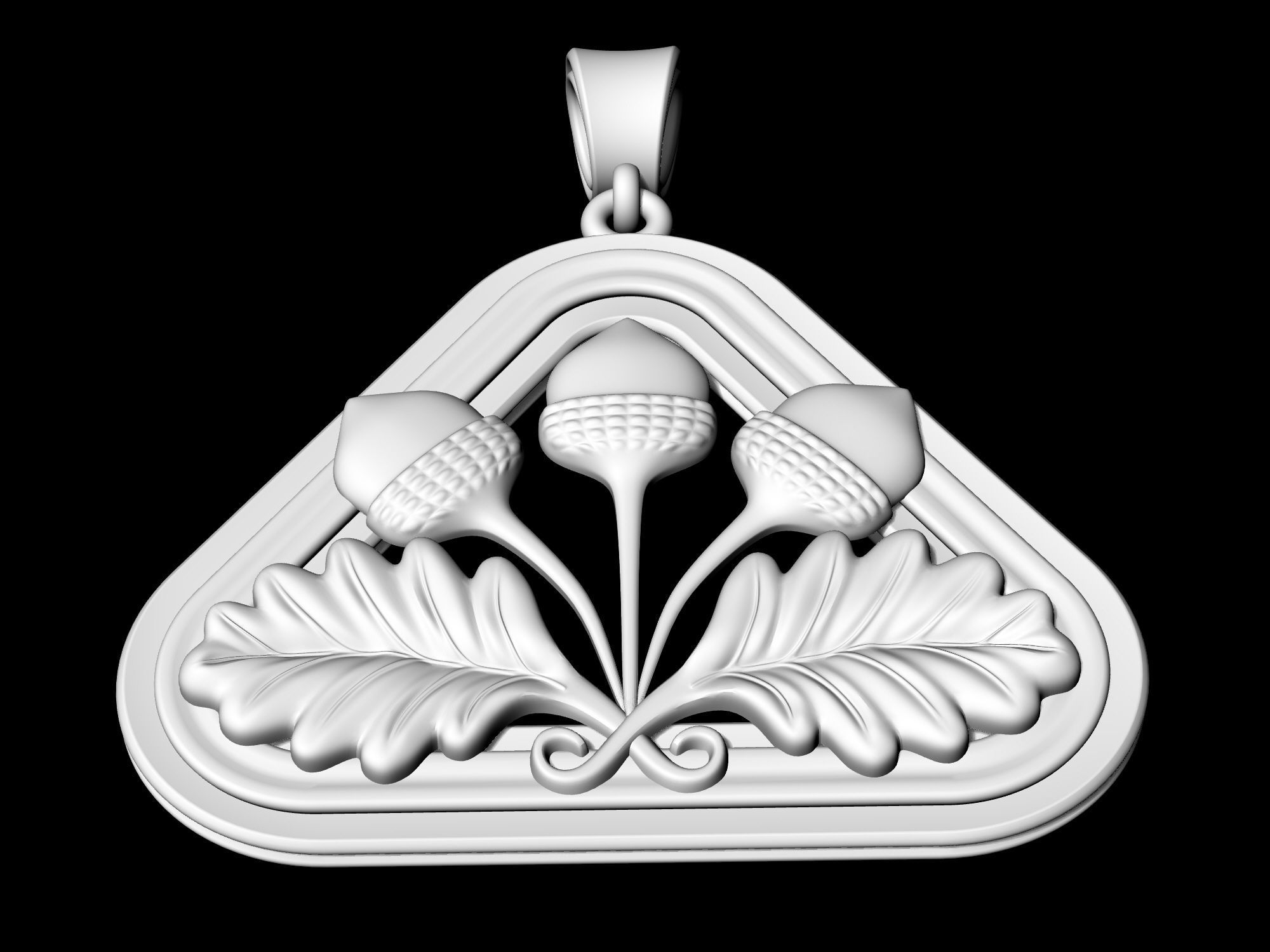 Closed Lotus pendant  3D print model_15