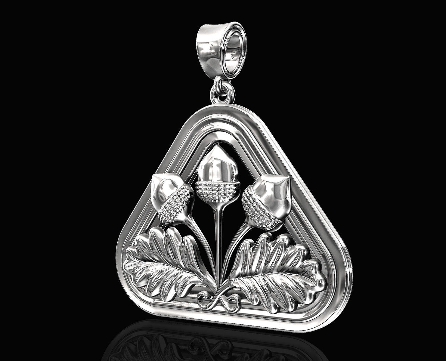 Closed Lotus pendant  3D print model_2