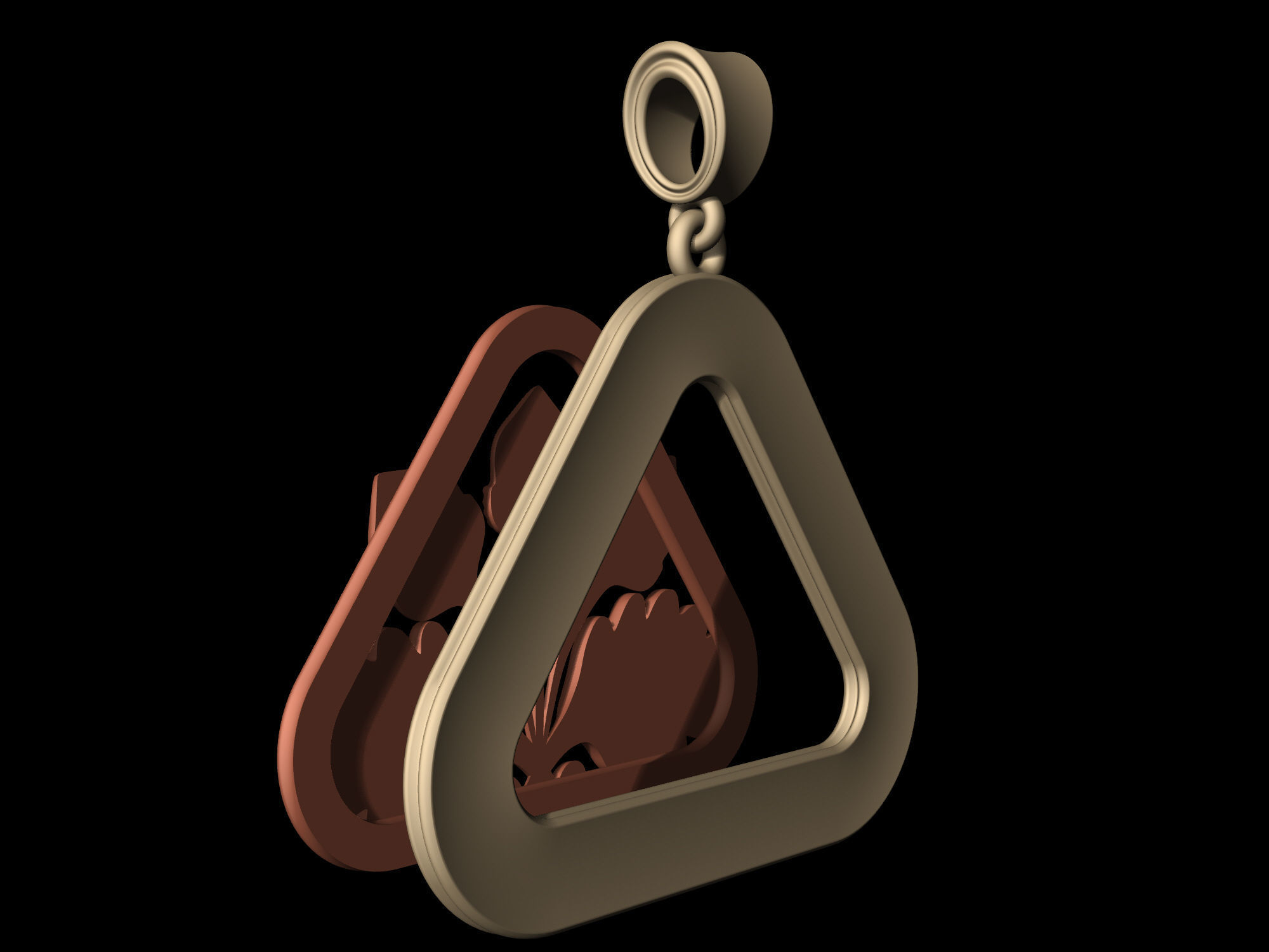Closed Lotus pendant  3D print model_8