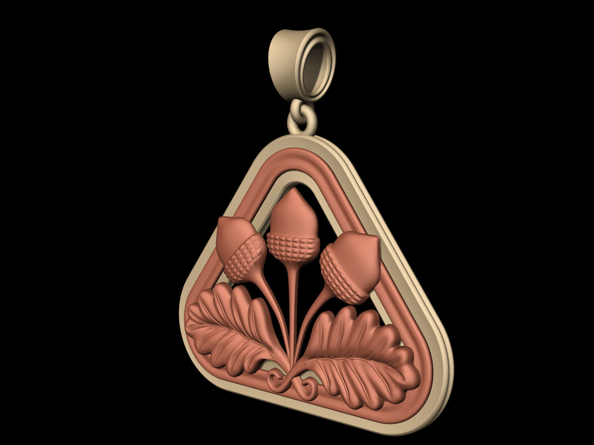 Closed Lotus pendant  3D print model_5