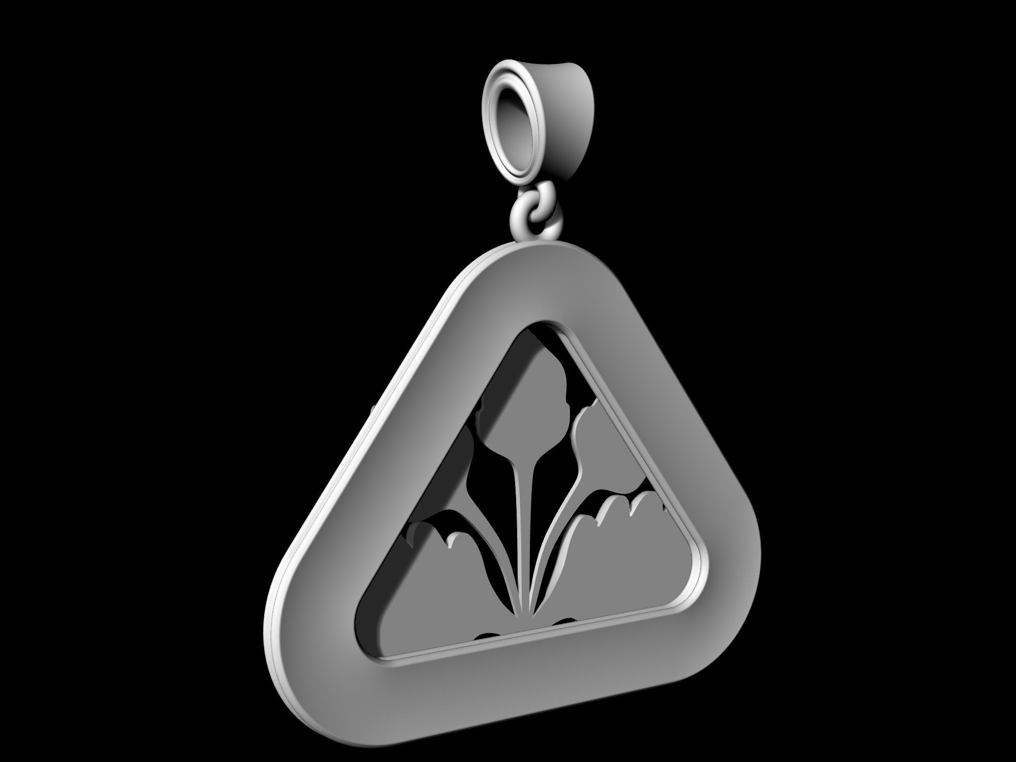 Closed Lotus pendant  3D print model_14