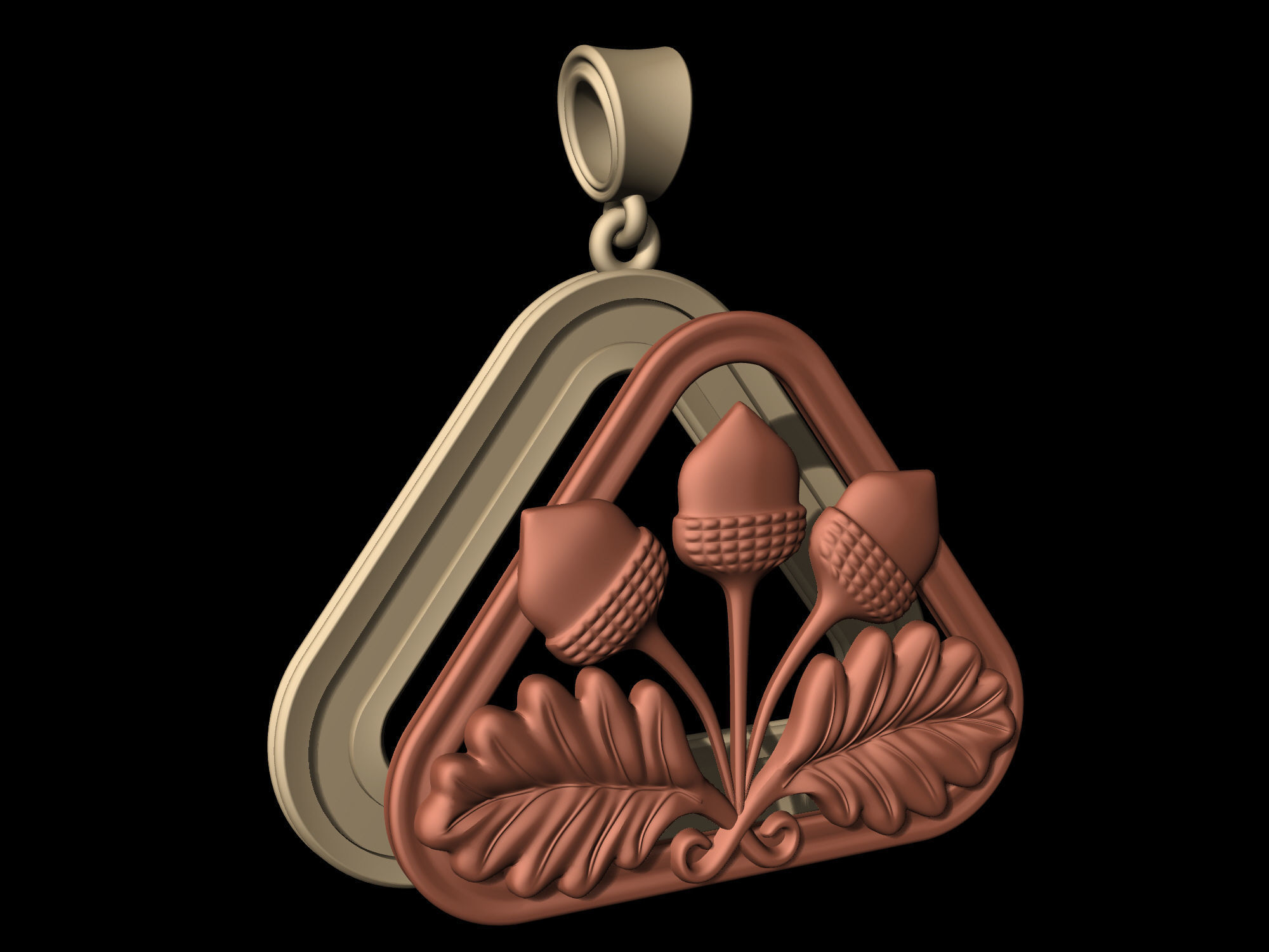 Closed Lotus pendant  3D print model_6