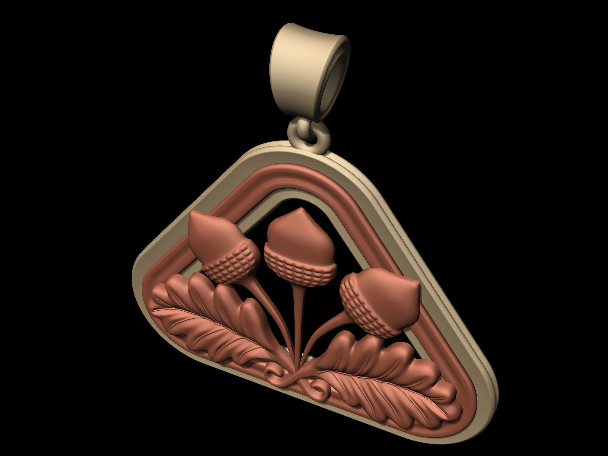 Closed Lotus pendant  3D print model_10