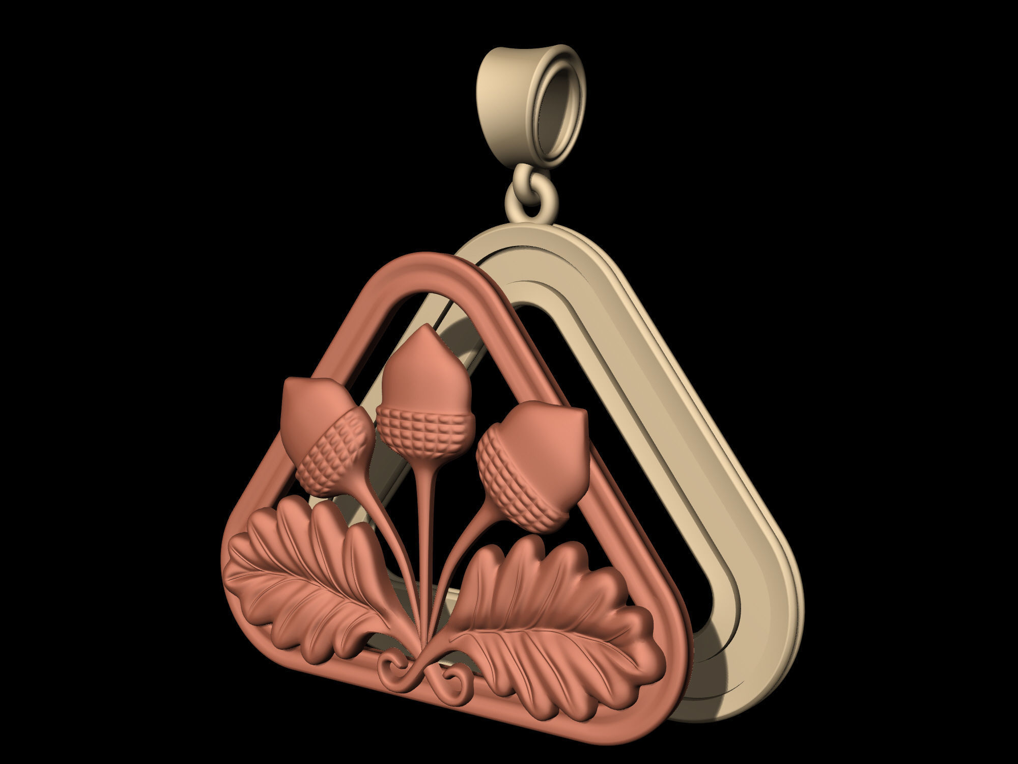Closed Lotus pendant  3D print model_7