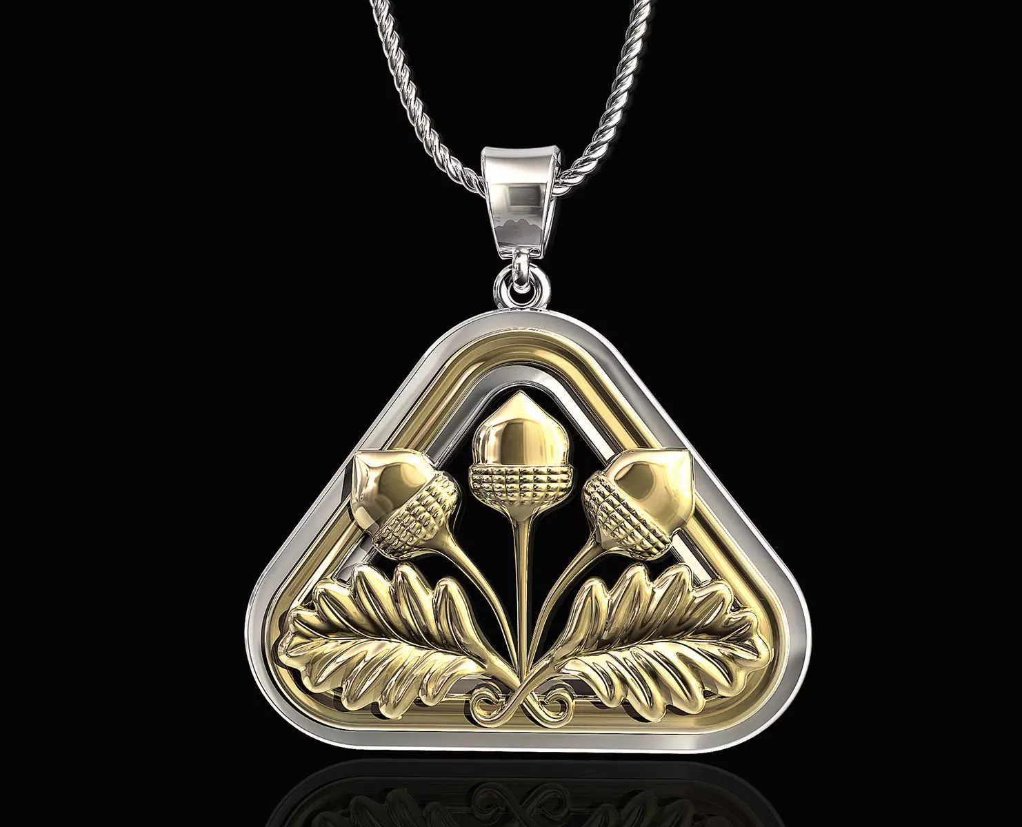 Closed Lotus pendant  3D print model_0