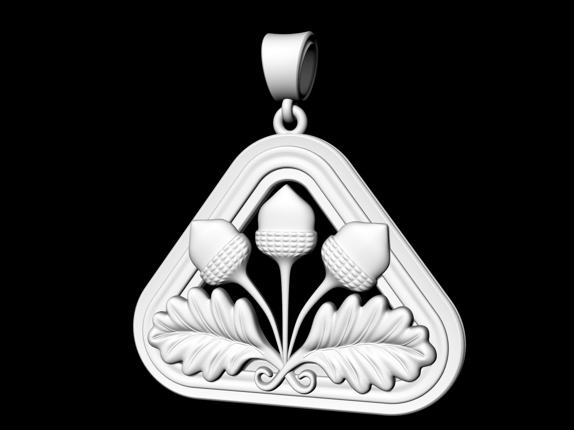 Closed Lotus pendant  3D print model_12