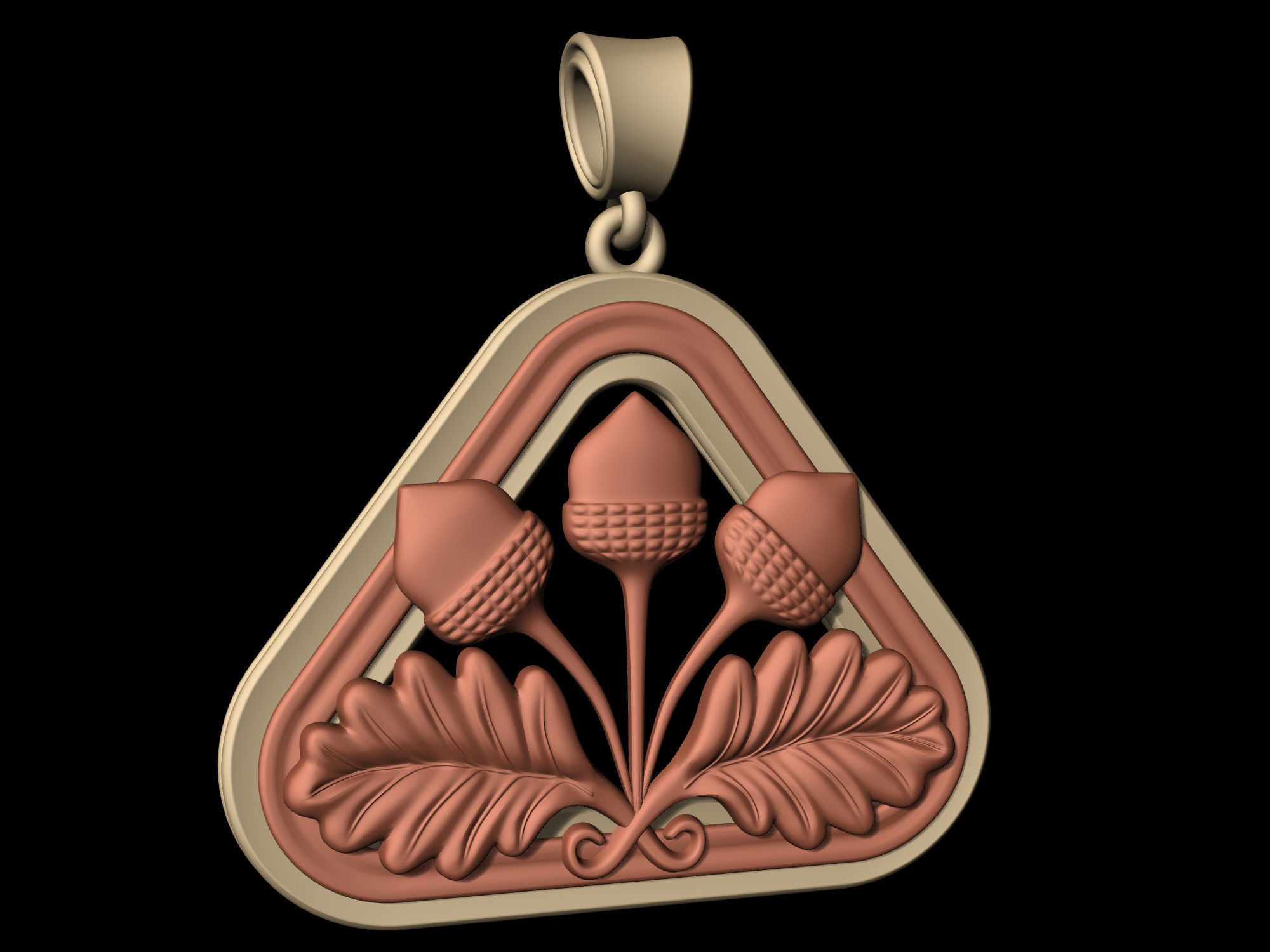 Closed Lotus pendant  3D print model_4
