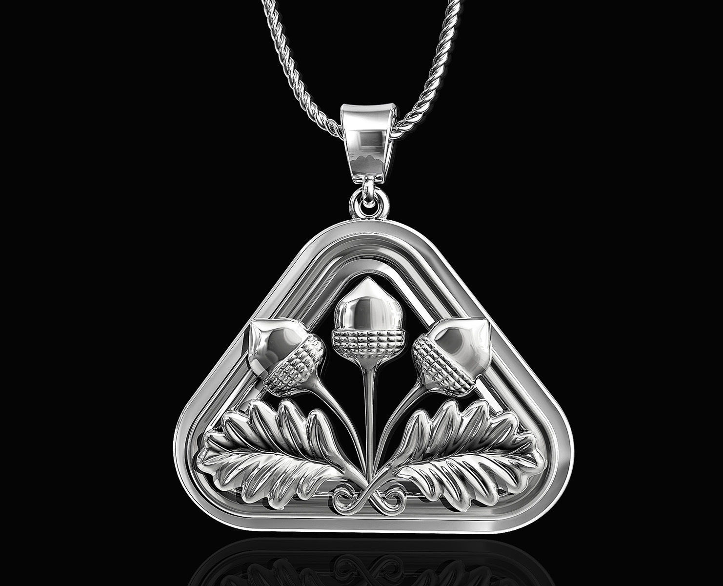 Closed Lotus pendant  3D print model_1