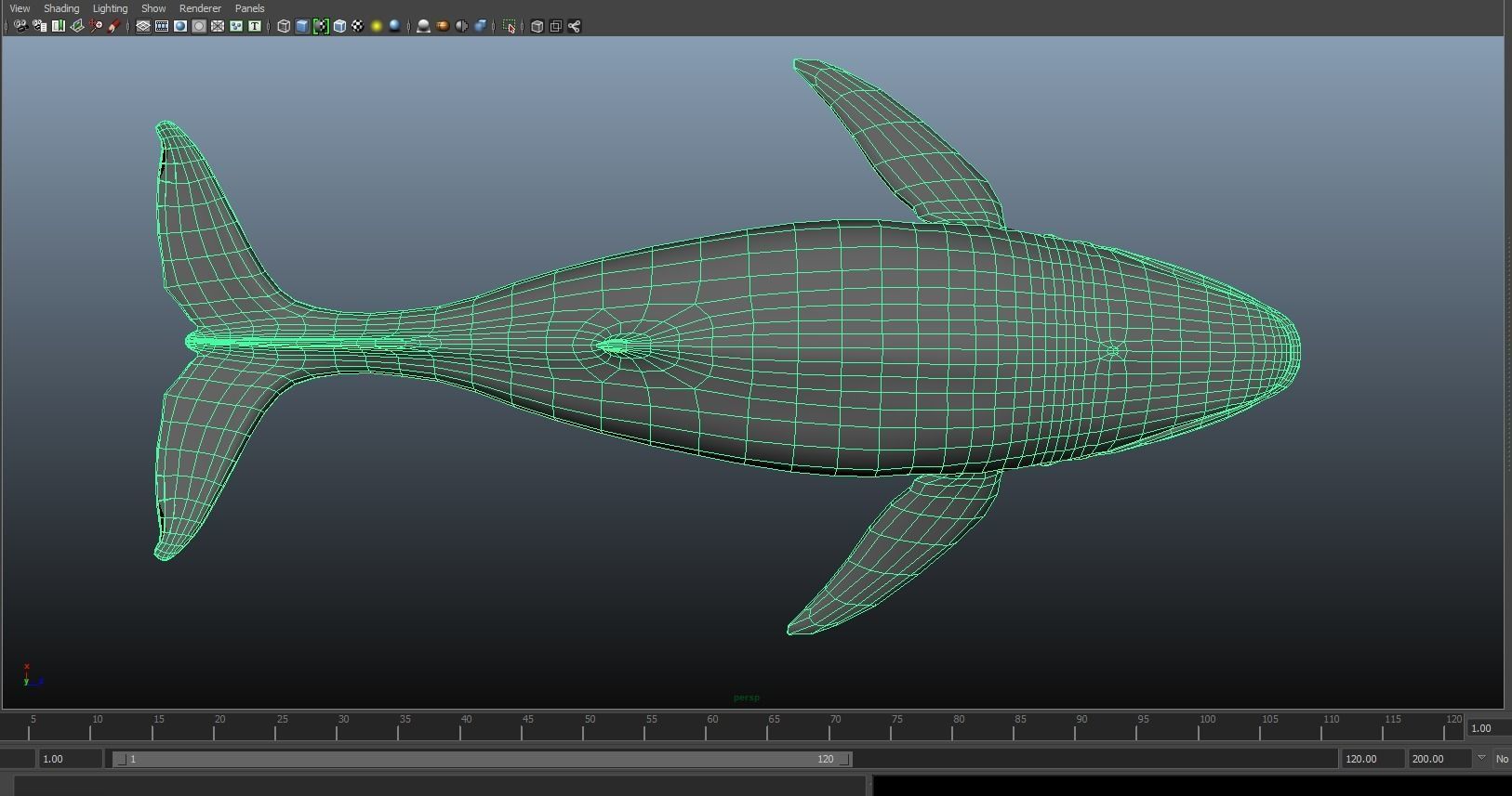 Blue Whale  Low-poly 3D model_21