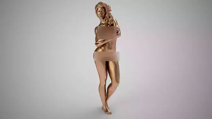 Glamor female nude 3D print model