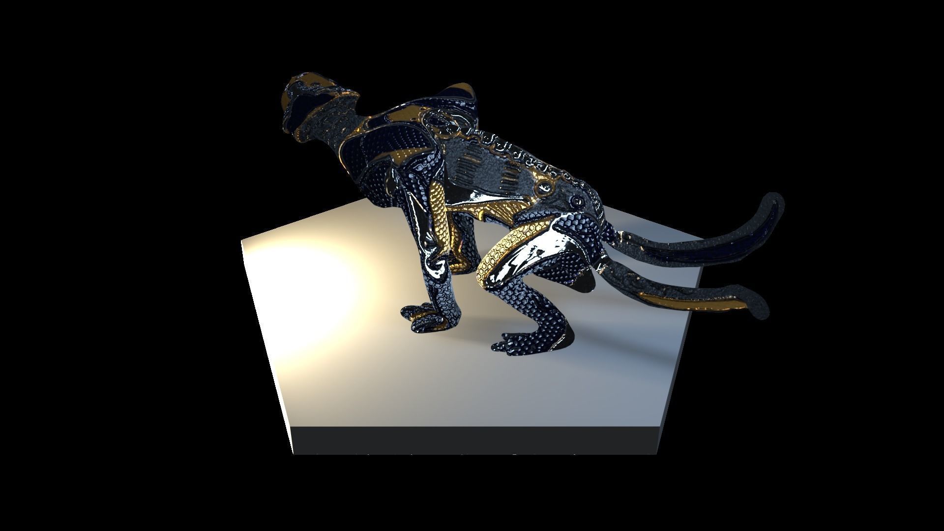 Low poly rigged creature E-Thed Low-poly 3D model_19