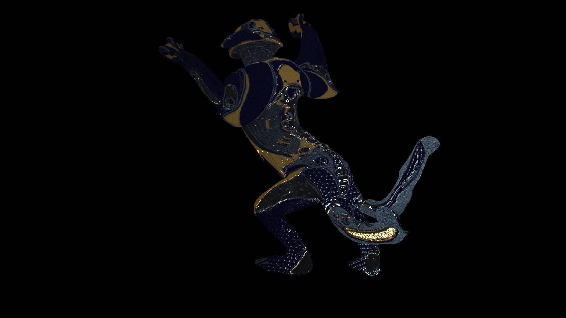 Low poly rigged creature E-Thed Low-poly 3D model_13