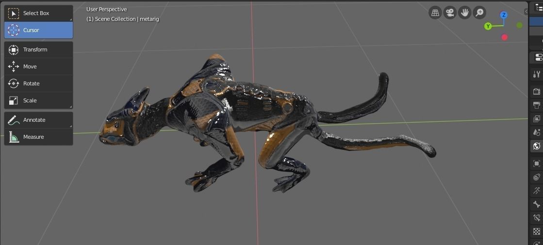 Low poly rigged creature E-Thed Low-poly 3D model_10
