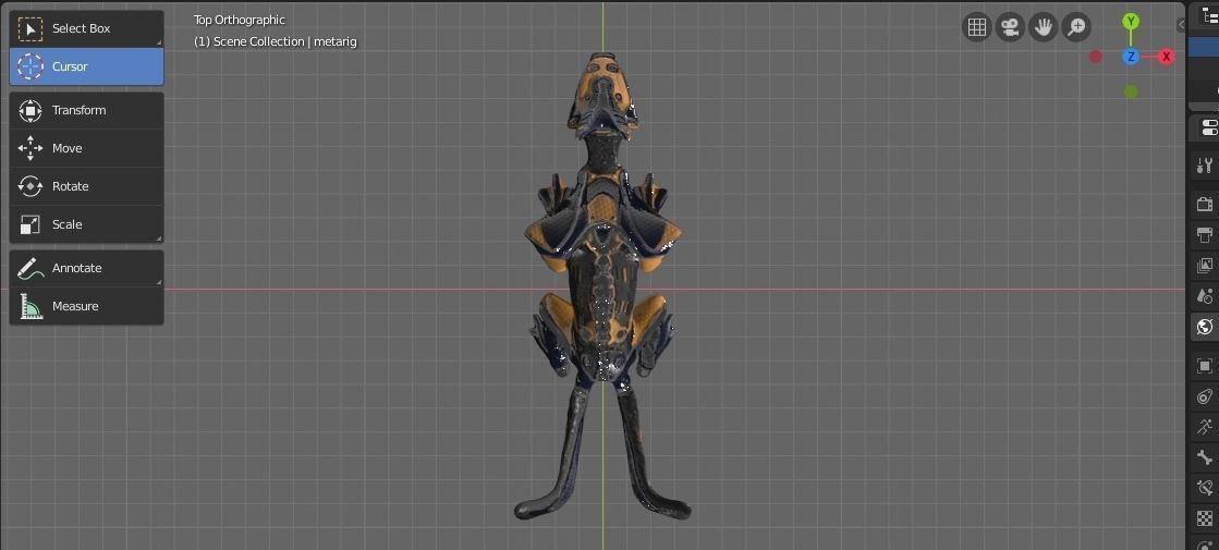 Low poly rigged creature E-Thed Low-poly 3D model_5