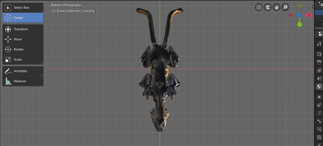 Low poly rigged creature E-Thed Low-poly 3D model_6