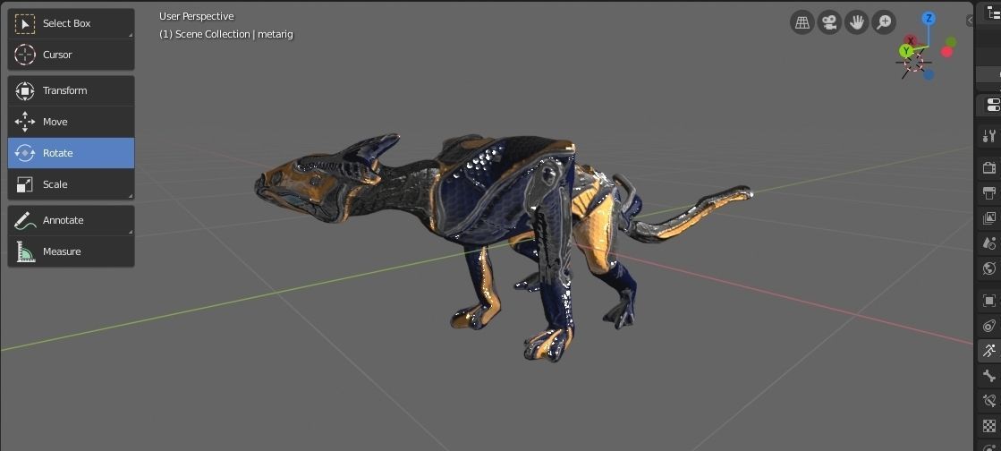 Low poly rigged creature E-Thed Low-poly 3D model_11