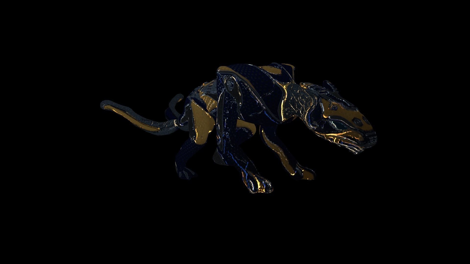 Low poly rigged creature E-Thed Low-poly 3D model_14